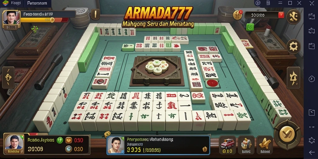 Tampilan gameplay seru dari ARMADA777 dalam permainan Mahjong.