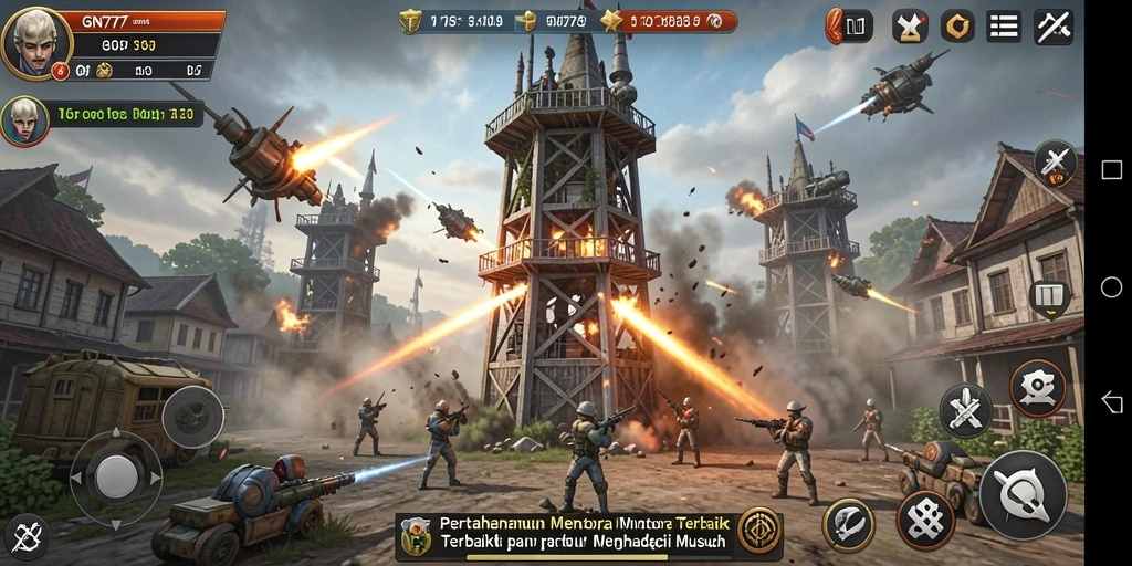 Gameplay seru GN777 menampilkan strategi Tower Defense yang mendebarkan.